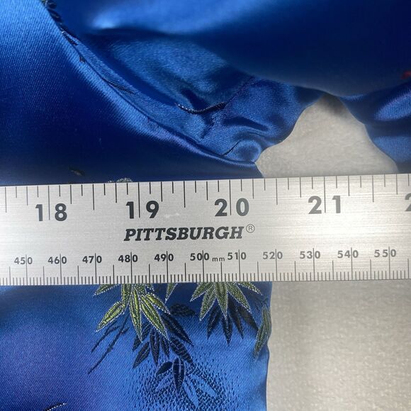 Peony Brand Shanghai China Reversible Satin Jacket Women’s Size 38 Red Blue - Picture 13 of 15